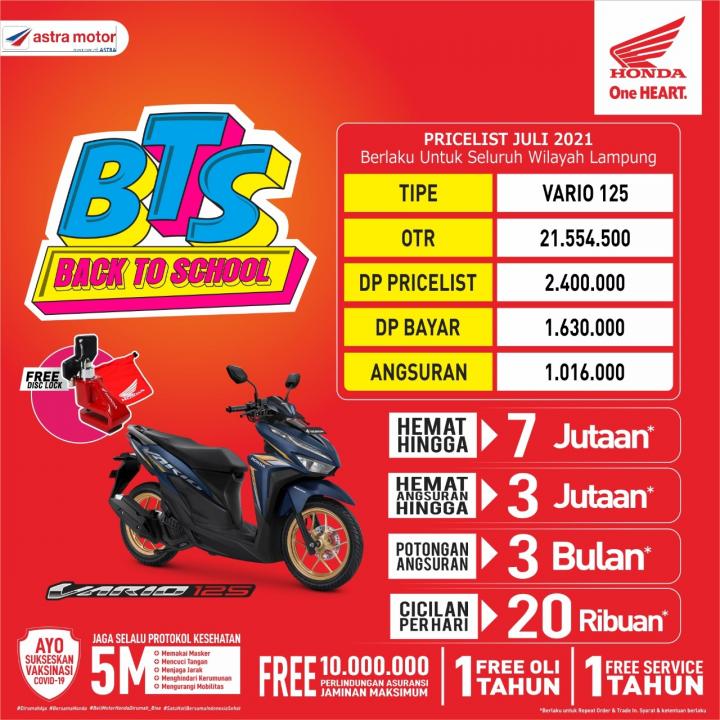 Dapatkan Diskon Khusus Pembelian Honda Vario 125 Lewat Promo BTS